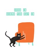 verhuisd kaart home is where the cat is